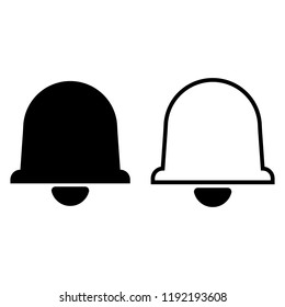 Notification Icon in trendy flat style isolated on white background. Bell symbol. vector EPS10
