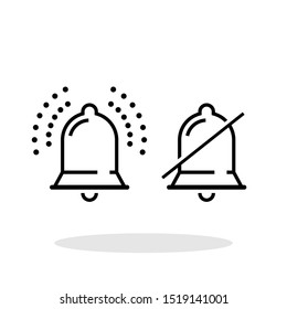 Notification icon in trendy flat style. New message / call symbol for your web site design, logo, app, UI Vector EPS 10. 