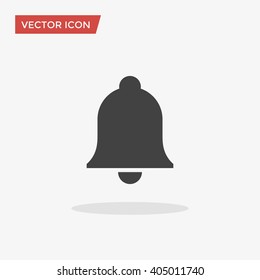 Notification Icon in trendy flat style isolated on grey background. Bell symbol for your web site design, logo, app, UI. Vector illustration, EPS10.