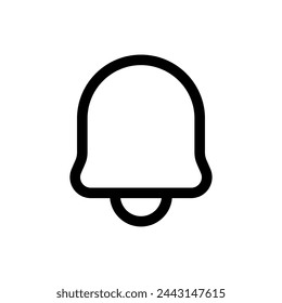 Notification icon in trendy outline style isolated on white background. Notification silhouette symbol for your website design, logo, app, UI. Vector illustration, EPS10.