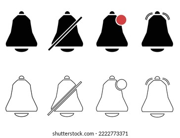 notification icon variation design template,illustration with editable stroke,fill and easy to use