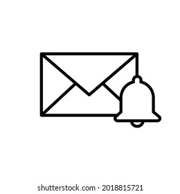 Notification icon vector. alarm illustration sign. Message symbol or logo.