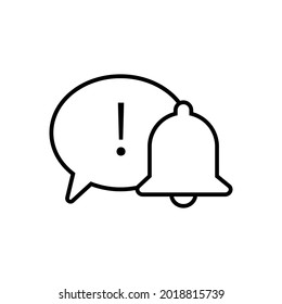 Notification icon vector. alarm illustration sign. Message symbol or logo.