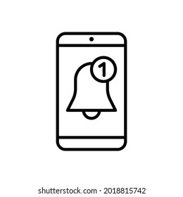 Vector de icono de notificación. signo de ilustración de alarma. Símbolo del mensaje o logotipo.