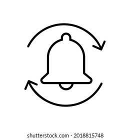 Vector de icono de notificación. signo de ilustración de alarma. Símbolo del mensaje o logotipo.