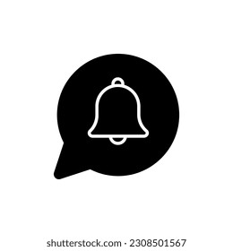 Vector de icono de notificación. signo de ilustración de alarma. Símbolo del mensaje o logotipo.