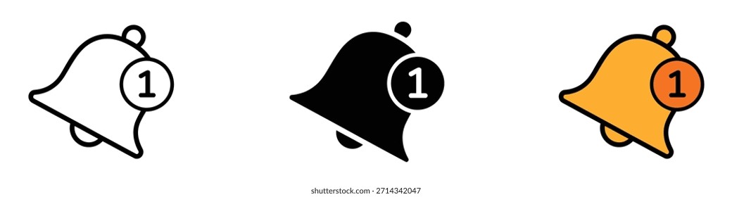 Icono de notificación. Vector de alerta, recordatorio. Ilustración vectorial.