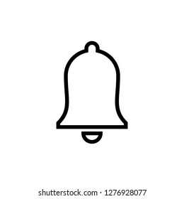 Notification icon vector. Vector bell icons in line