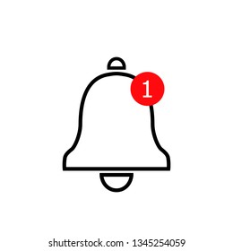 Notification icon. Vector bell icons in line