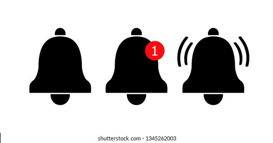 Notification icon. Vector bell icons