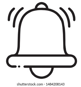 Notification icon vector black color