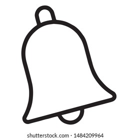 Notification icon vector black color