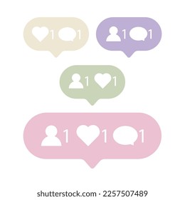 Notification icon vector for design element. Simple Notification icon illustration