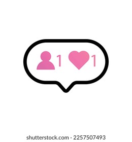 Notification icon vector for design element. Simple Notification icon illustration