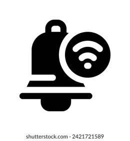icono de notificación. icono de glifo vectorial para tu sitio web, móvil, presentación y diseño de logotipo.