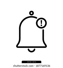 Notification icon vector logo template in trendy style