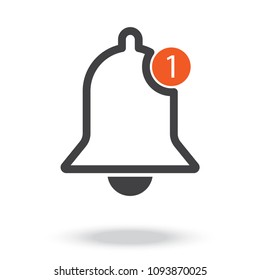 Notification icon vector, material design, Social Media element