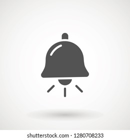 Notification icon vector, material design, Social Media element, User Interface sign, EPS, UI, Image, Illustration. New message. Bell icon. - Vector