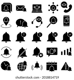 Notification icon vector set. alarm illustration sign collection. Message symbol or logo.
