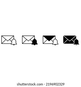 Notification icon vector set. alarm illustration sign collection. Message symbol or logo.