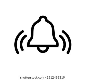 notification icon vector with simple design. bell icon. alarm icon