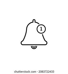 Notification icon vector, Social Media element, User Interface sign, EPS, UI, Image, Illustration. New message.
