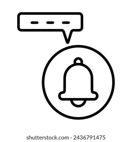 Notification icon vector, stock illustration