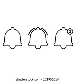 Notification icon vector.Bells set.