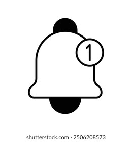 notification icon with white background vector stock illustration