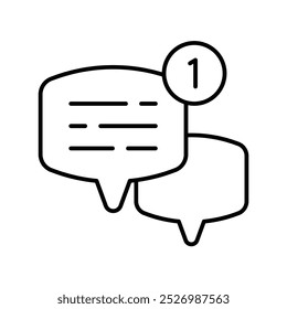 notification icon with white background vector stock illustration