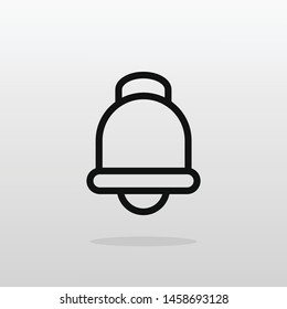 Notification icon.Bell sign.Simple handbell illustration concept.