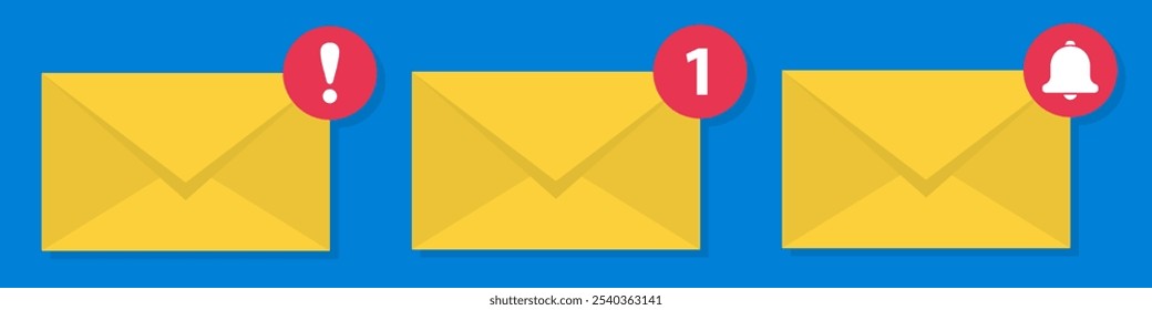 Notification icon,Message notification icon or Sms Alert. Vector