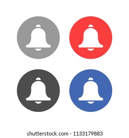 Notification icons, isolate on white background.