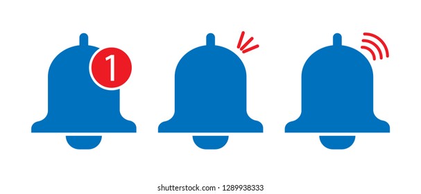 Notification icons. Notification of new messages, updates. Alerts.