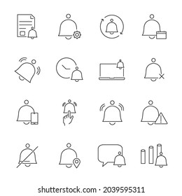  Notification icons set.  Notification pack symbol vector elements for infographic web