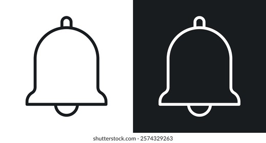 Notification icons in thin black and white stroke liner style