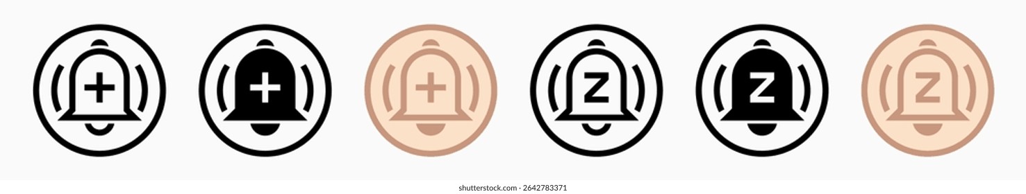 Notification Icons: vector illustration of notification icons with white background