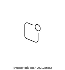 notification isometric line icon, editable stroke icon