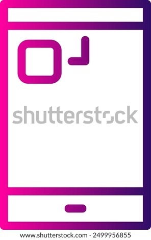 Notification Light Line Gradient Vector Icon Design