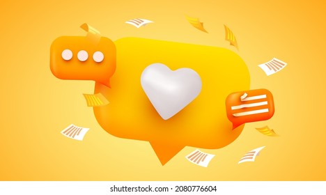 Notification like icon. Like icon background. Social Media. Vector illustration