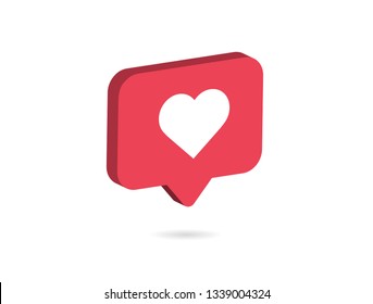 Notification Like icon. Social network app icon. Vector illustration