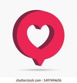 Notification Like icon. Social network app icon. Vector illustration