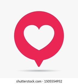 Notification Like icon. Social network app icon. Vector illustration