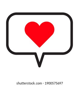 Notification Like icon. Social network app icon. Vector illustration