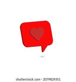Notification Like icon. Social network app icon. Vector illustration
