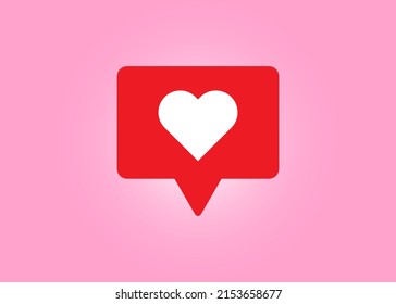 Notification Like icon. Social network app icon. Vector illustration