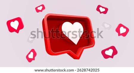 Notification Like icon. Social network app icon. Vector illustration