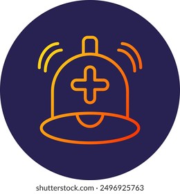 Notification Line Gradient Icon Design