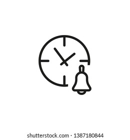 Notification line icon. Alarm, reminder, deadline. Notifications concept. Vector illustration can be used for topics like business, time management, mobile app