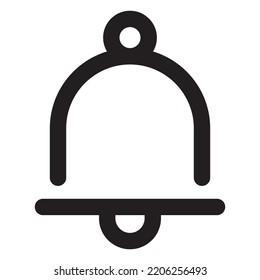 Notification line icon. Bell or alarm Social Media element Vector illustration